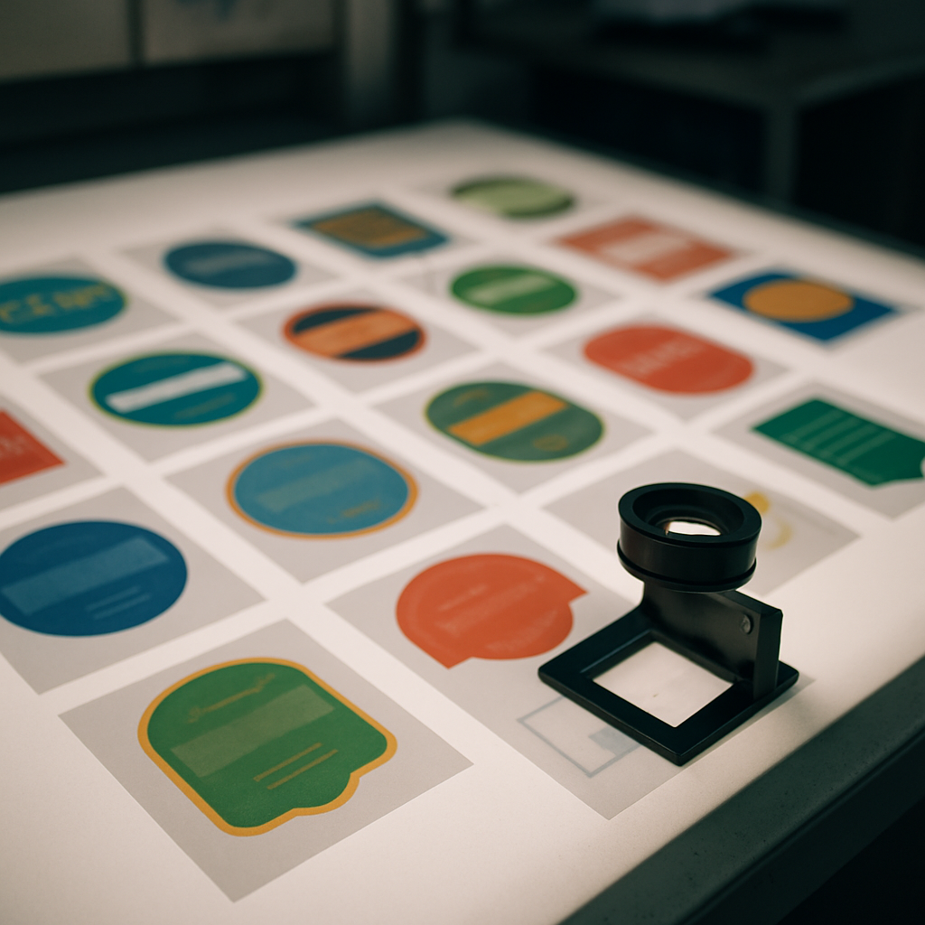 Label proofs laid out for approval