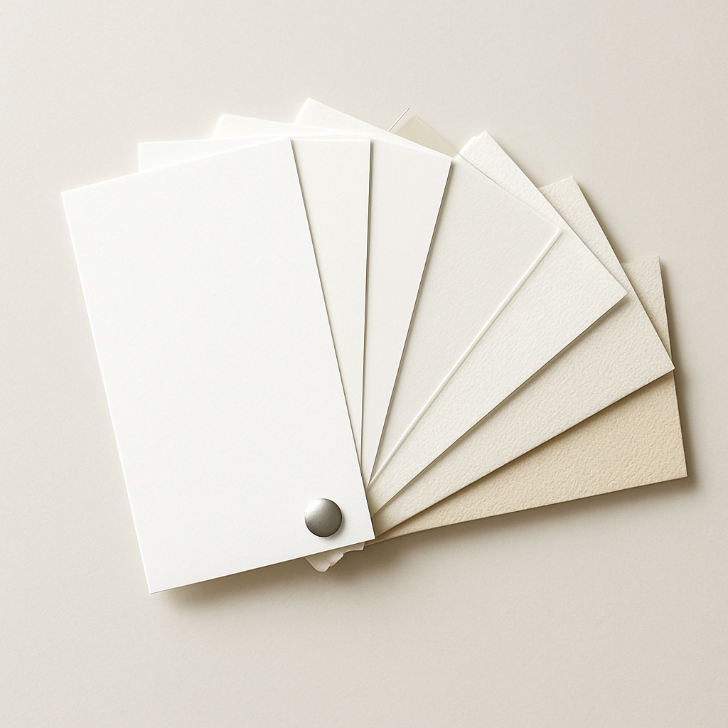Sample swatches of label materials